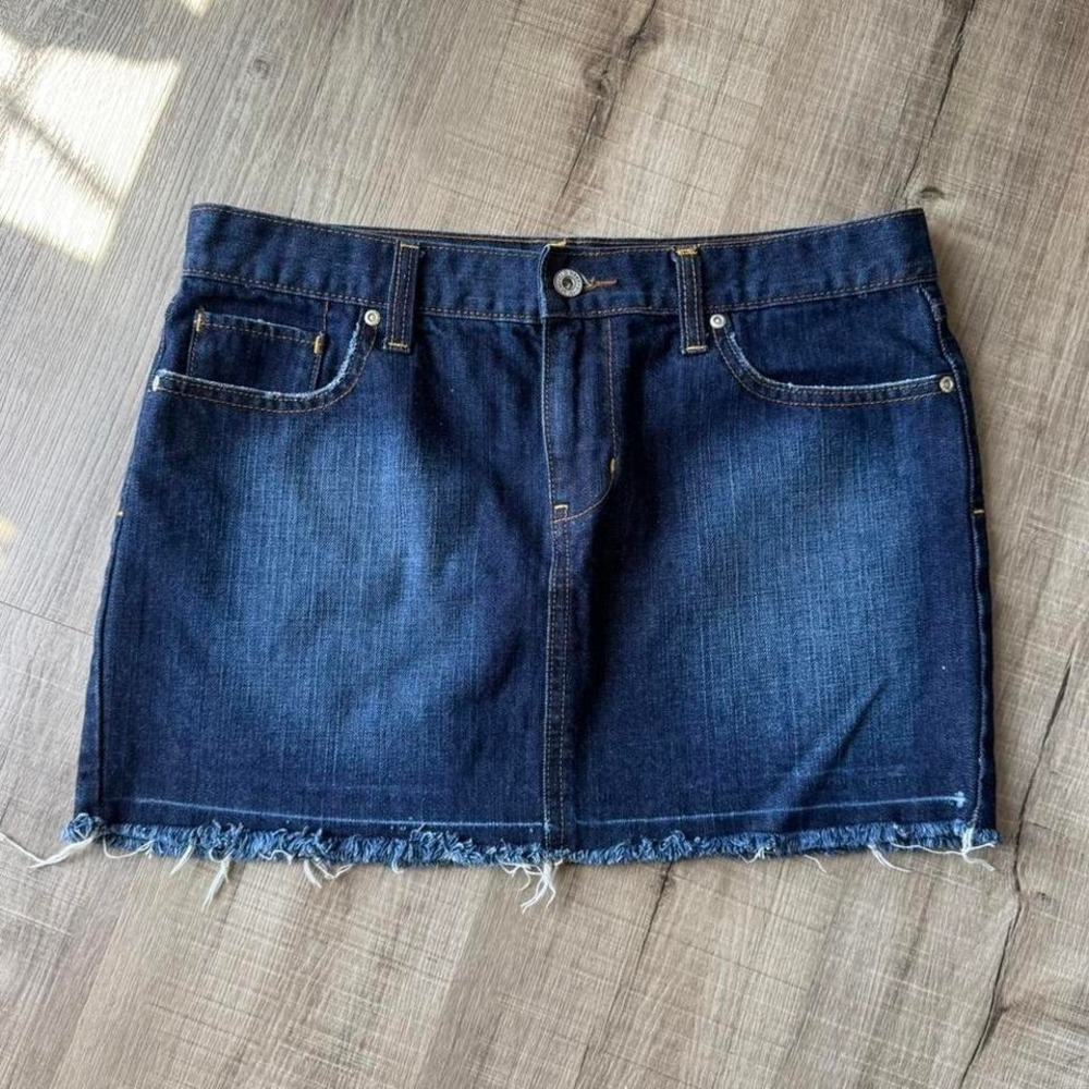 2006 Denim Mini Skirt Women's Size 6 Cotton Jean Micro Y2K Vintage Preppy Hip